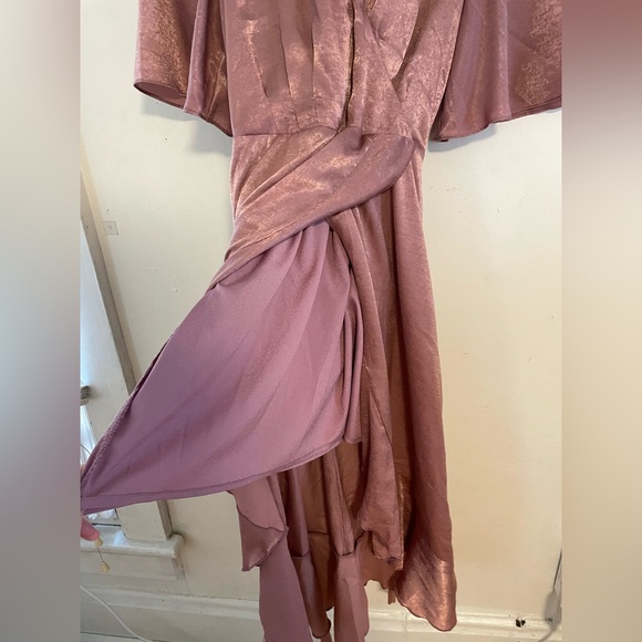Lulu's Mauve Wrap Dress - Picture 4 of 7